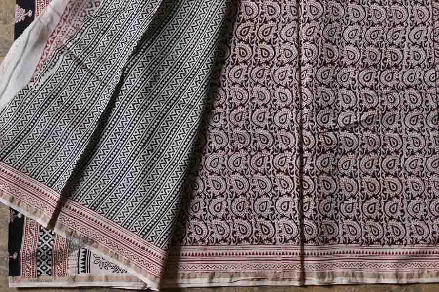 Chinmayi * Bagh Printed . Chanderi Saree * 14