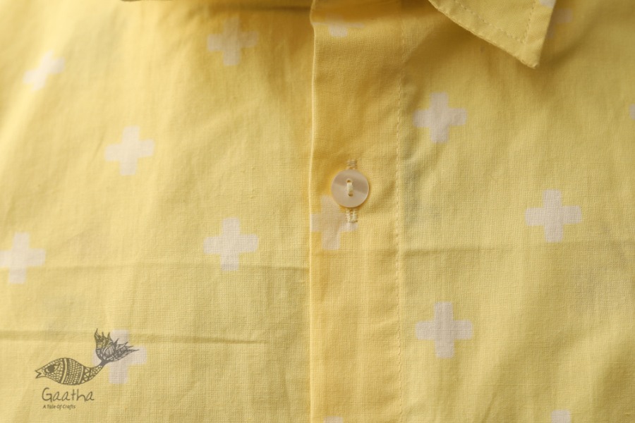 रंगरेज / Rangrez ❂ Block Printed . Fine Cotton Shirt  (Full Sleeve )❂ 16