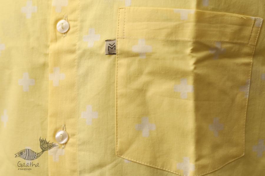 रंगरेज / Rangrez ❂ Block Printed . Fine Cotton Shirt  (Full Sleeve )❂ 16