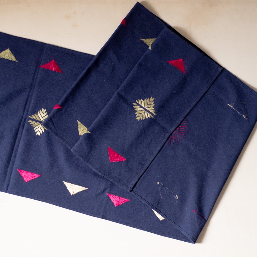 Shop Hand Embroidered Pholkari - Table Runner