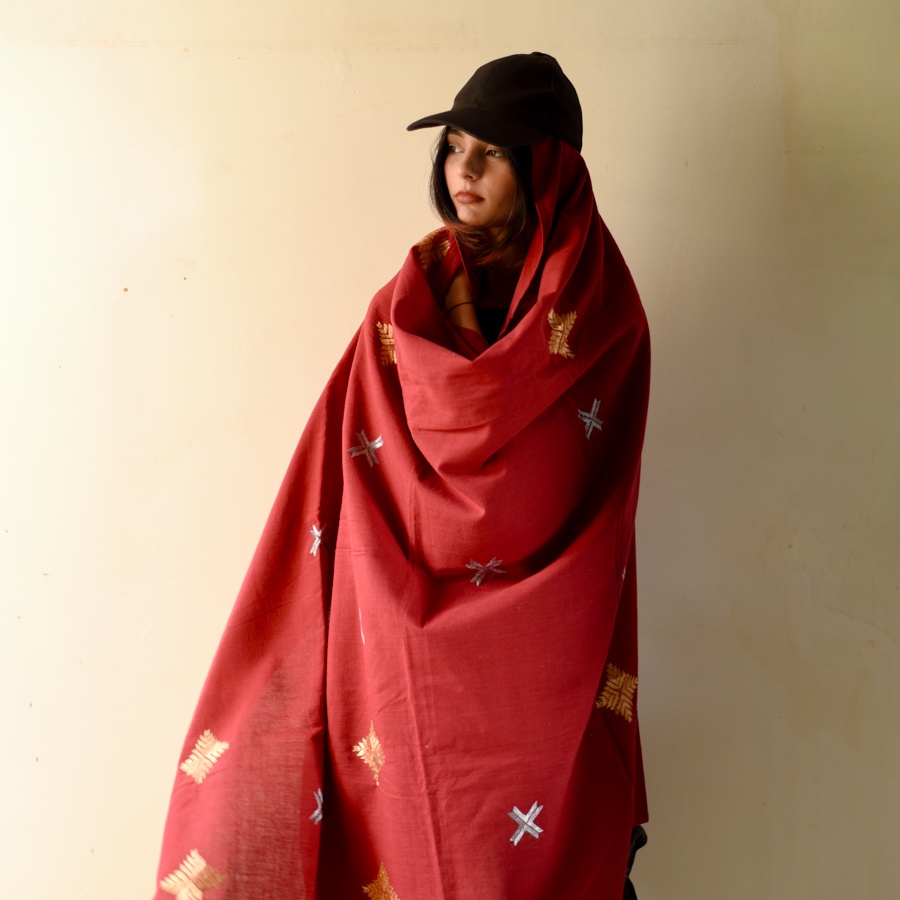 Shop Hand Embroidered Phulkari cotton Dupatta