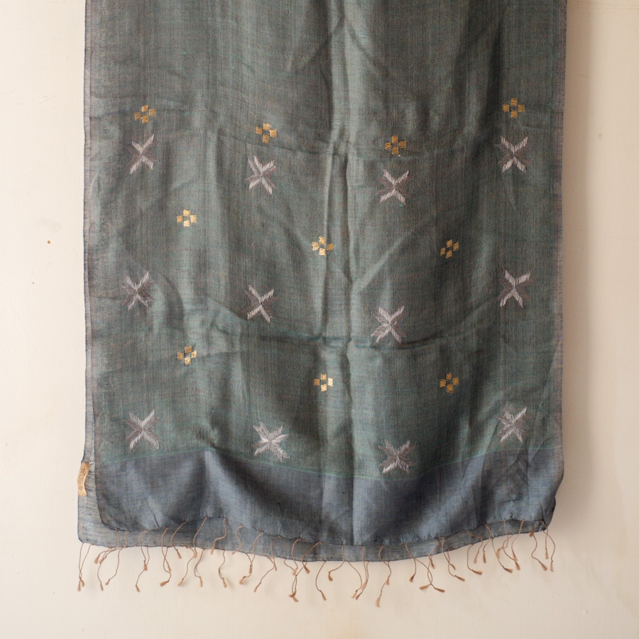 Shop Hand Embroidered Phulkari Silk Stole