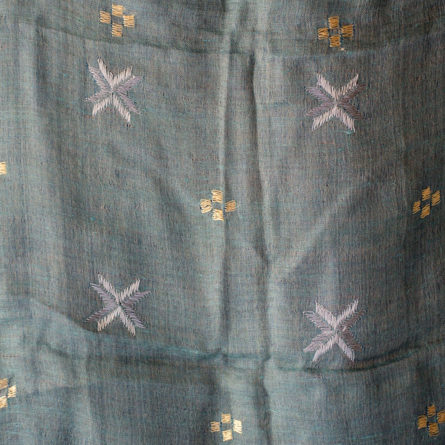 Shop Hand Embroidered Phulkari Silk Stole