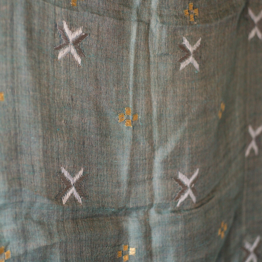 Shop Hand Embroidered Phulkari Silk Stole