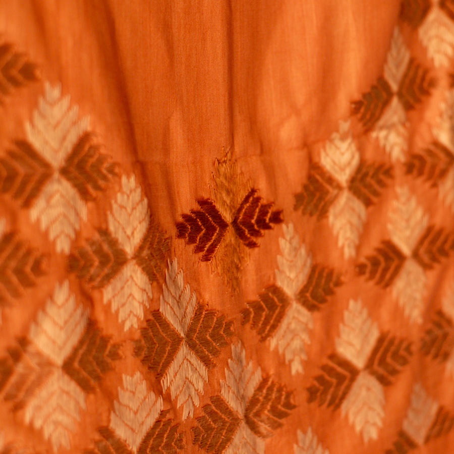 Shop Hand Embroidered Phulkari Silk Stole