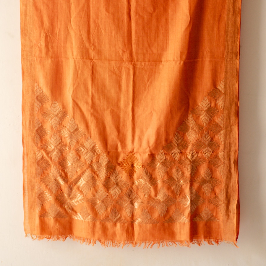 Shop Hand Embroidered Phulkari Silk Stole