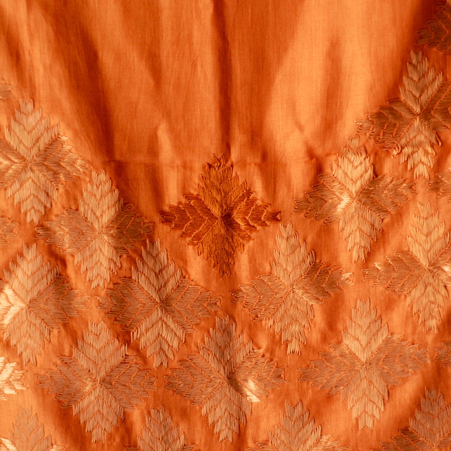 Shop Hand Embroidered Phulkari Silk Stole