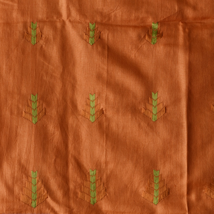 Shop Hand Embroidered Phulkari Silk Stole