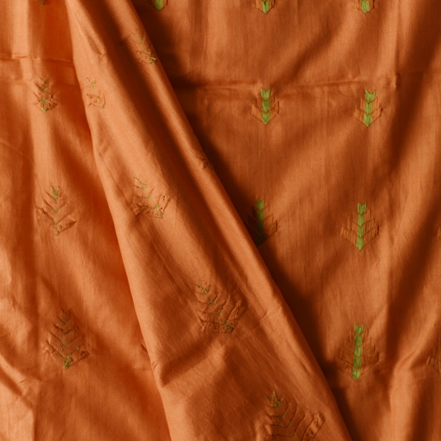 Shop Hand Embroidered Phulkari Silk Stole