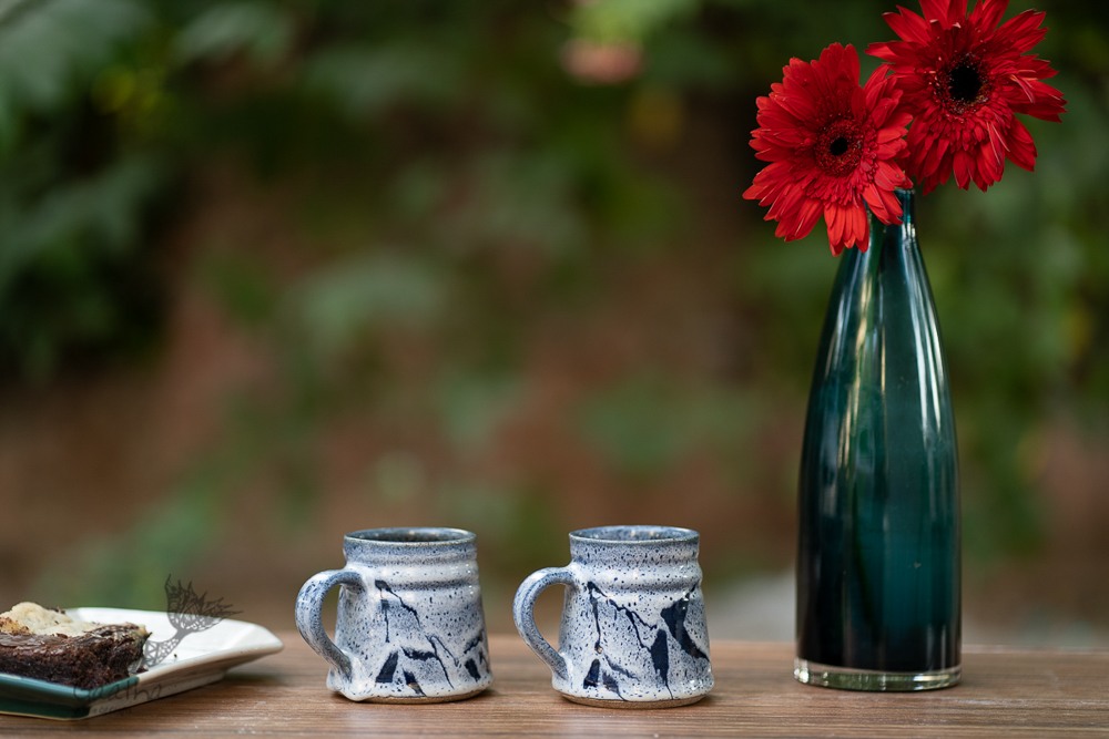 Nakshikathaa ✠ Light Blue Mugs - Set of 2