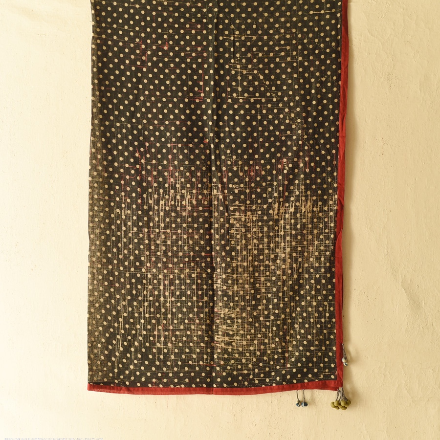 Online Block Printed Pure Cotton Doted Scarf
