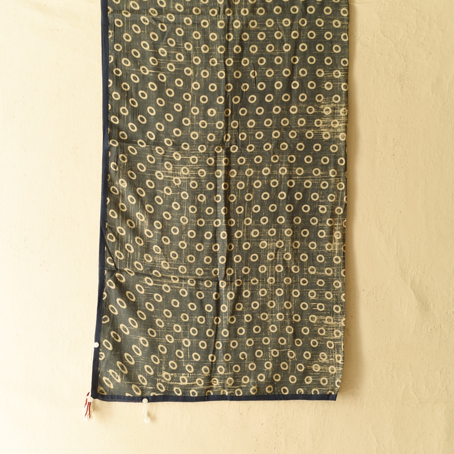 Online Block Printed Pure Cotton Ring Scarf
