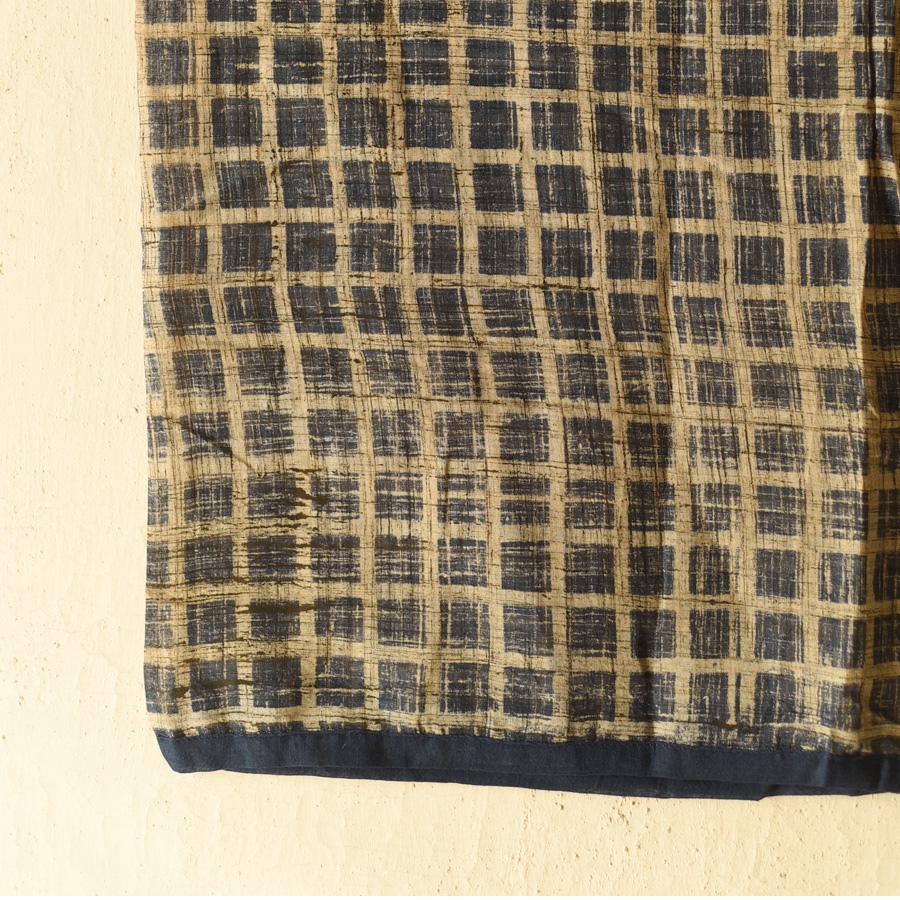 Online Block Printed Pure Cotton Big Checks Scarf