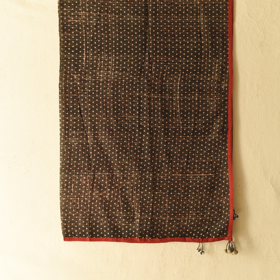 Online Block Printed Pure Cotton Doted Scarf