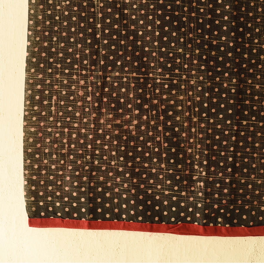 Online Block Printed Pure Cotton Doted Scarf