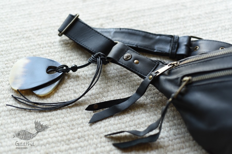 shop Leather Black Waist Bag