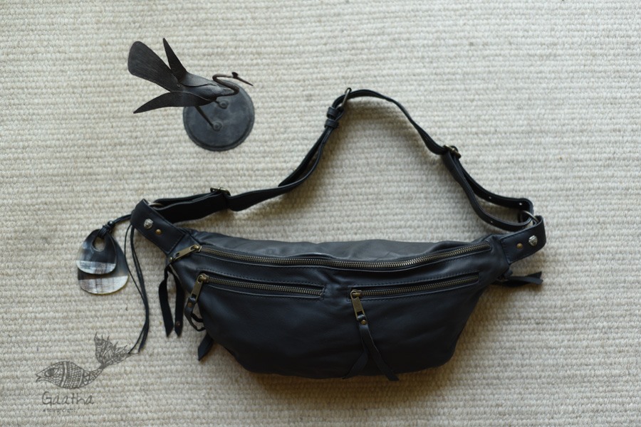 shop Leather Black Waist Bag
