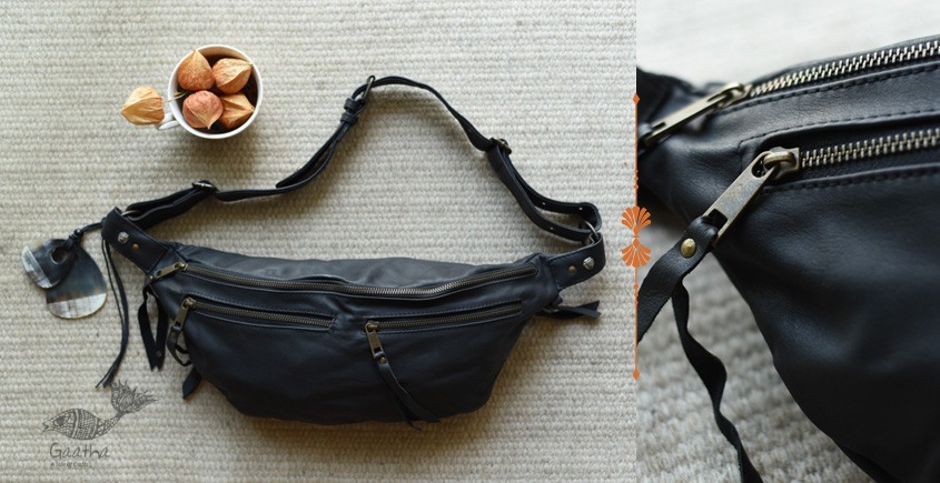 shop Leather Black Waist Bag