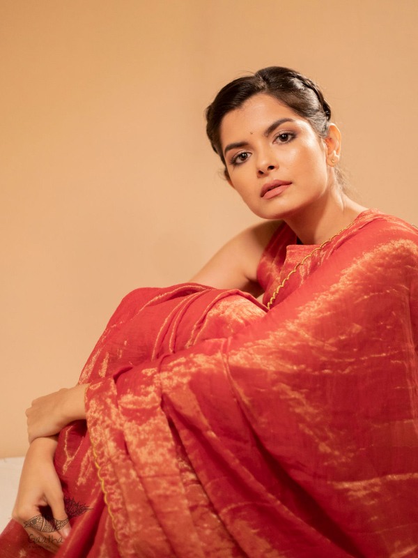 उत्सव  ✻ Tissue Chanderi Silk Saree ✻ 32