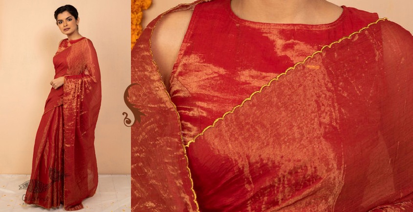 उत्सव  ✻ Tissue Chanderi Silk Saree ✻ 32