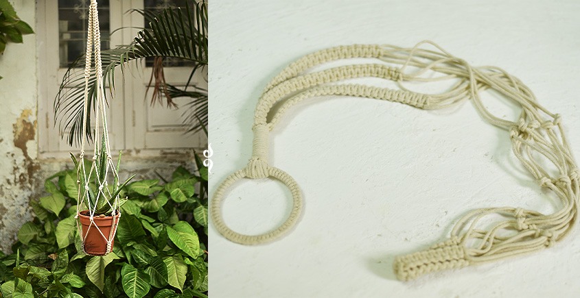 Pretty Simple Hand-Knotted Plant Hanger