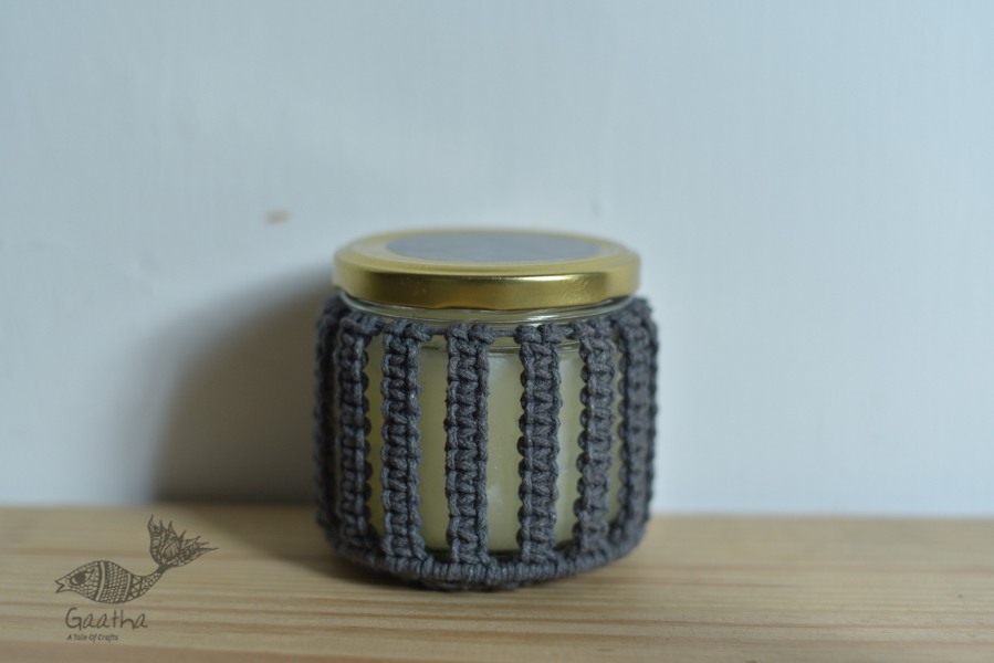 Once & Again | Hand-Knotted Candle Jar with Coaster - 21