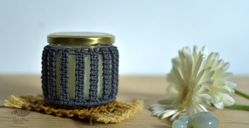 Once & Again | Hand-Knotted Candle Jar with Coaster - 21