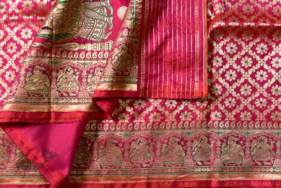 Ashaavali | अशावली ⁂ Gujarati Brocade ⁂ Silk Saree ⁂ 19