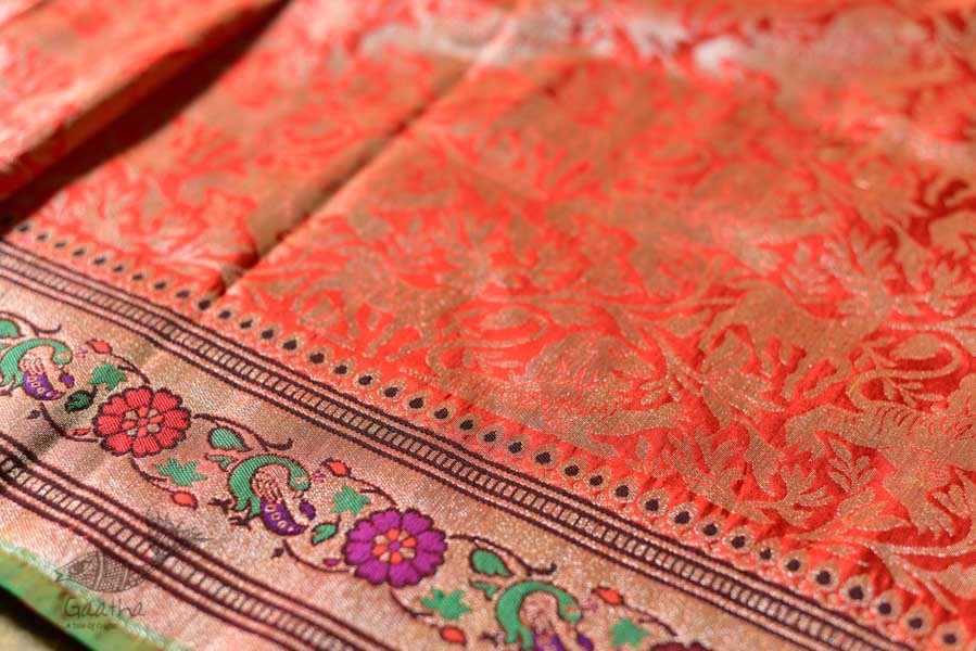 Ashaavali | अशावली ⁂ Gujarati Brocade ⁂ Silk Saree ⁂ 1