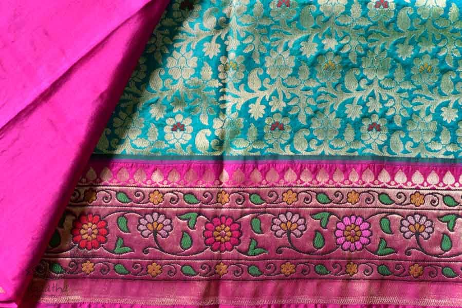 Ashaavali | अशावली ⁂ Gujarati Brocade ⁂ Silk Saree ⁂ 3