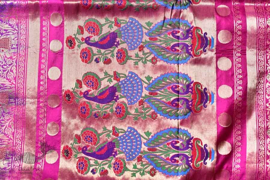 Ashaavali | अशावली ⁂ Gujarati Brocade ⁂ Silk Saree ⁂ 4