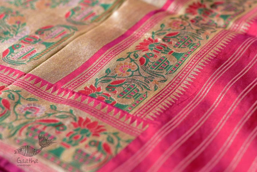 Ashaavali | अशावली ⁂ Gujarati Brocade ⁂ Silk Saree ⁂ 5