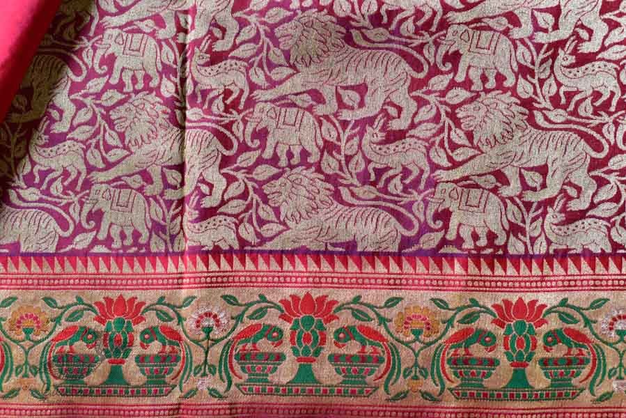 Ashaavali | अशावली ⁂ Gujarati Brocade ⁂ Silk Saree ⁂ 5