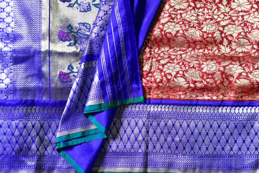 Ashaavali | अशावली ⁂ Gujarati Brocade ⁂ Silk Saree ⁂ 6