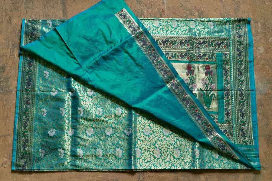 Ashaavali | अशावली ⁂ Gujarati Brocade ⁂ Silk Saree ⁂ 8