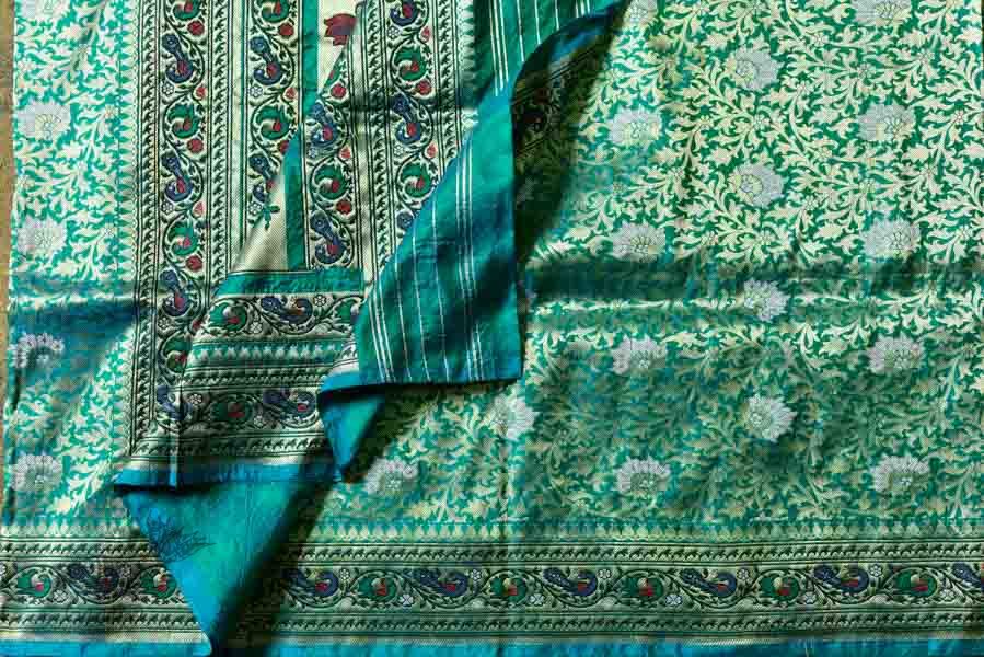 Ashaavali | अशावली ⁂ Gujarati Brocade ⁂ Silk Saree ⁂ 8