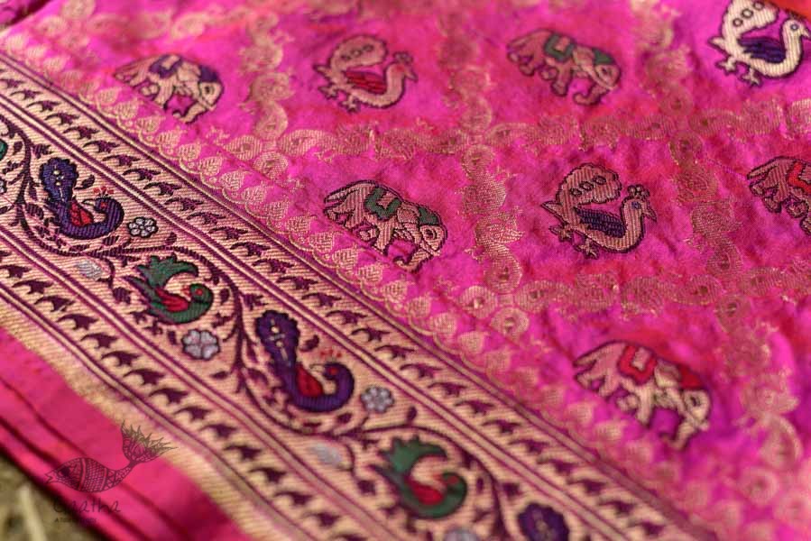 Ashaavali | अशावली ⁂ Gujarati Brocade ⁂ Silk Saree ⁂ 11