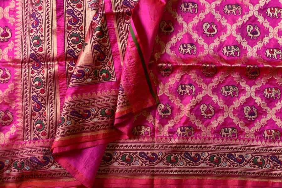 Ashaavali | अशावली ⁂ Gujarati Brocade ⁂ Silk Saree ⁂ 11