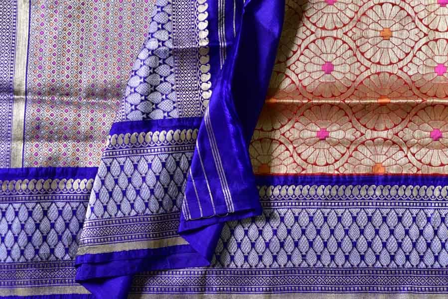 Ashaavali | अशावली ⁂ Gujarati Brocade ⁂ Silk Saree ⁂ 12