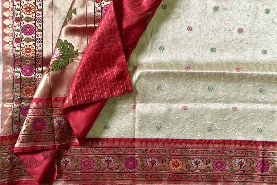 Ashaavali | अशावली ⁂ Gujarati Brocade ⁂ Silk Saree ⁂ 14