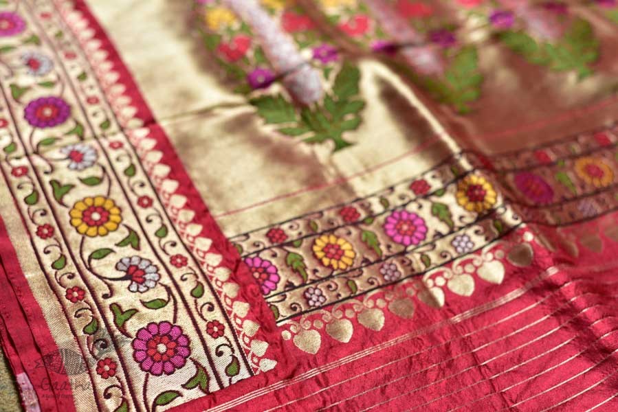 Ashaavali | अशावली ⁂ Gujarati Brocade ⁂ Silk Saree ⁂ 14