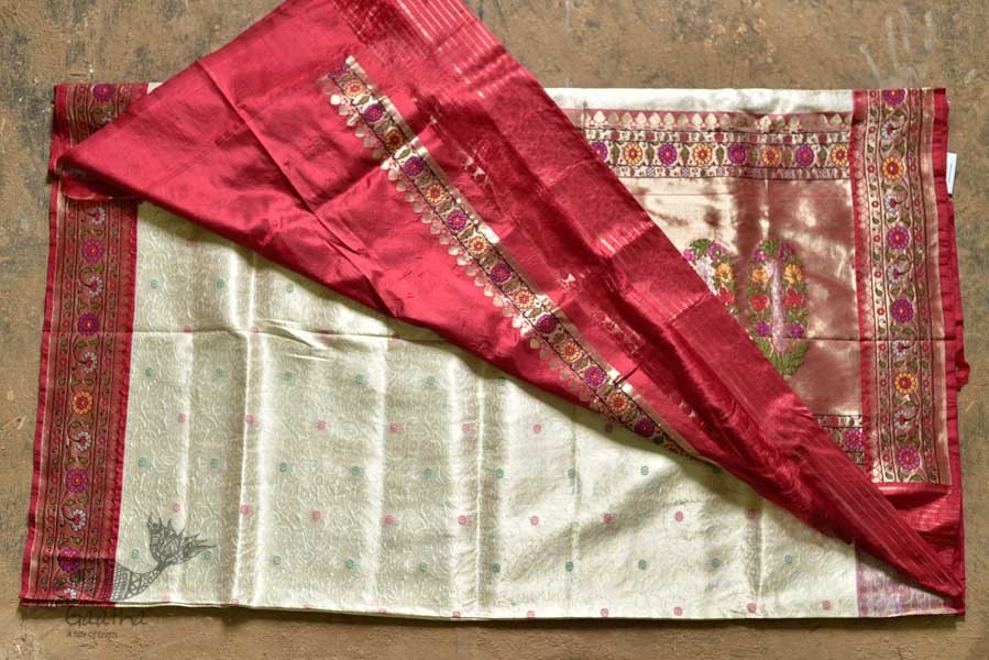 Ashaavali | अशावली ⁂ Gujarati Brocade ⁂ Silk Saree ⁂ 14