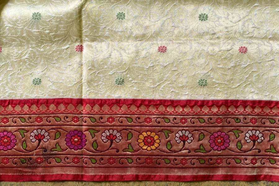 Ashaavali | अशावली ⁂ Gujarati Brocade ⁂ Silk Saree ⁂ 14