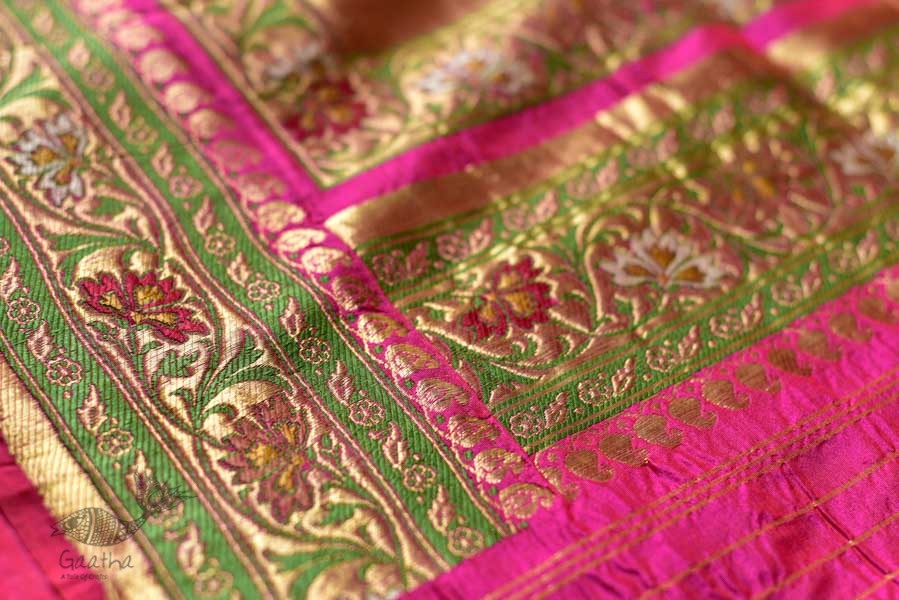 Ashaavali | अशावली ⁂ Gujarati Brocade ⁂ Silk Saree ⁂ 17