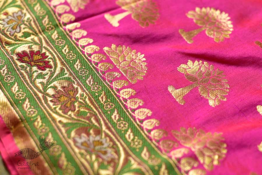 Ashaavali | अशावली ⁂ Gujarati Brocade ⁂ Silk Saree ⁂ 17