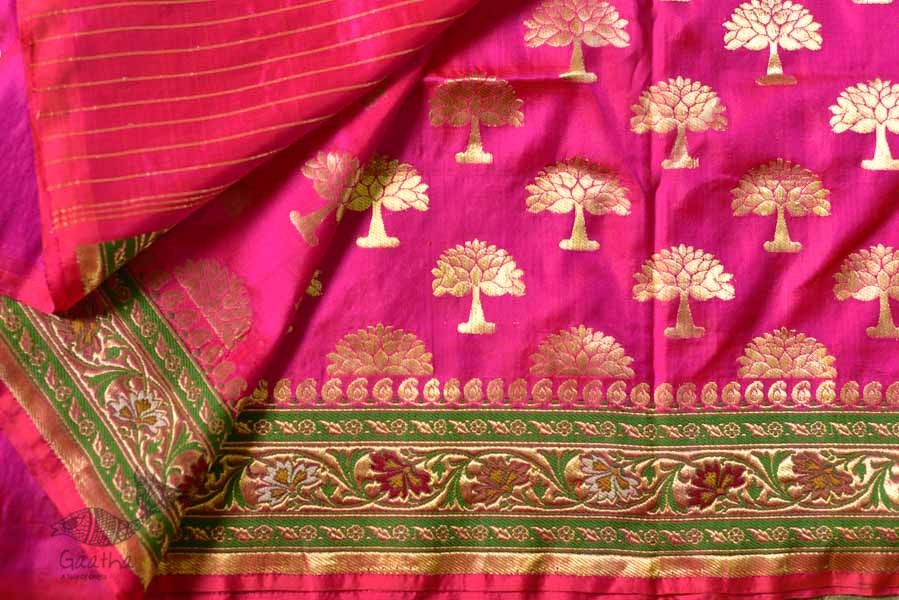 Ashaavali | अशावली ⁂ Gujarati Brocade ⁂ Silk Saree ⁂ 17