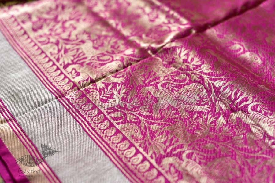 Ashaavali | अशावली ⁂ Gujarati Brocade ⁂ Silk Saree ⁂ 18