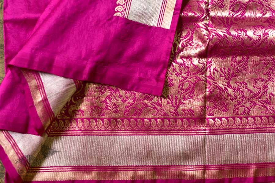 Ashaavali | अशावली ⁂ Gujarati Brocade ⁂ Silk Saree ⁂ 18