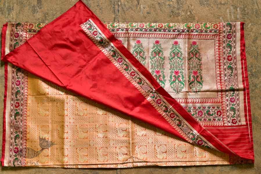 Ashaavali | अशावली ⁂ Gujarati Brocade ⁂ Silk Saree ⁂ 20