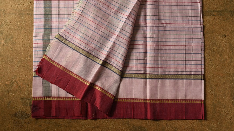 shop handloom narayanpet cotton Checks saree